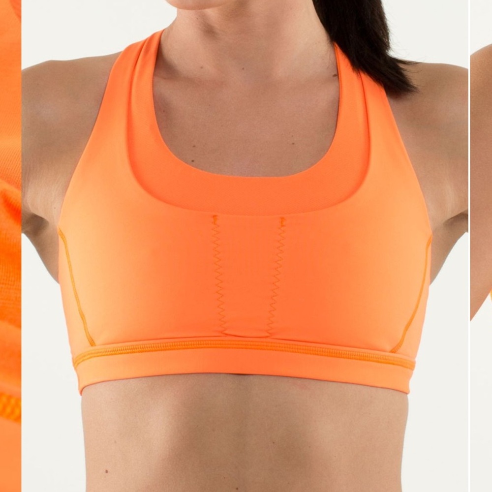 Lululemon Run Stuff Your Bra Size 2 Orange - Picture 2 of 4